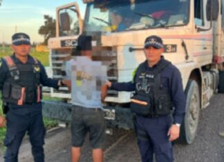 Camionero borracho manejaba un Scania con acoplado por la ruta 16