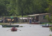 La lluvia volvió a impulsar la creciente del Paraná en Barranqueras