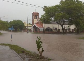 Fuerte temporal con lluvias de más de 100 milímetros en el interior