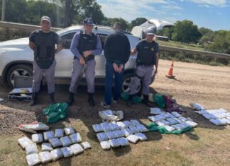 Cayó con 19 kilos de marihuana en el puente San Pedro