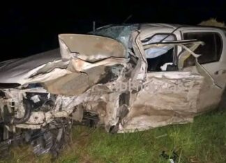 Plaza: brutal choque frontal de camionetas en la ruta 16