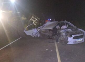 Un arado en plena ruta de noche casi provoca una tragedia