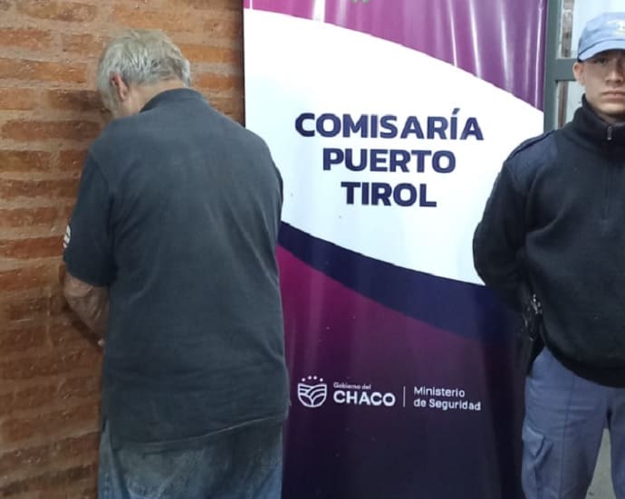 Anciano violento preso