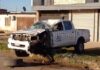 Borracho destrozó la camioneta de su jefe: chocó un poste y volcó en la Castelli