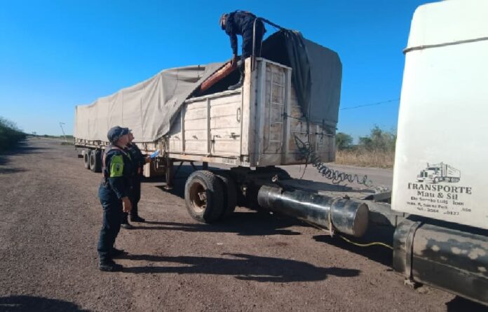 Carga ilegal de quebracho colorado