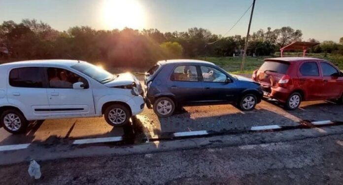 Choque múltiple en la ruta 11
