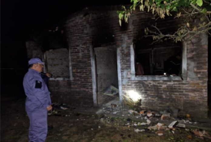 Incendio y muerte en Colonia Elisa