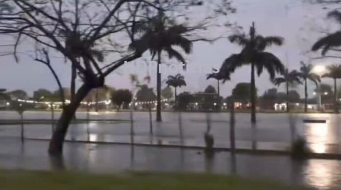 Tres Isletas bajo agua