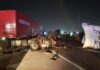 Espectacular choque de camiones en la ruta 11