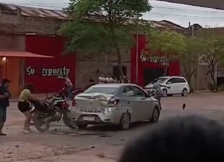 Charata: borracho escapó de una pelea chocando a varias personas