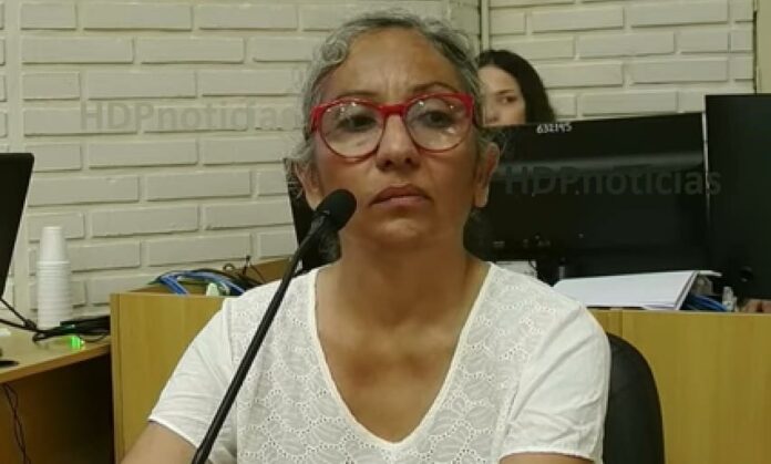 Marcela Acuña ante el jurado
