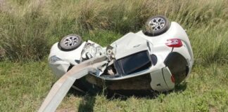 Brutal despiste en la ruta 11 cerca de Basail