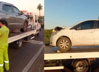Otro choque en el puente: uno de los conductores abandonó el auto