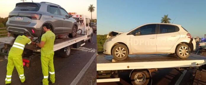 Choque y abandono en el puente