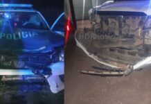 En menos de 3 cuadras: 2 patrulleros perseguían a 2 motochorros y chocaron a 3 motociclistas