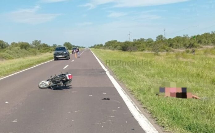 Moto robada y accidentada