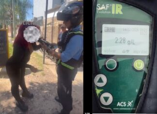 2,28: una motociclista batió récord de alcoholemia el Día de los Enamorados