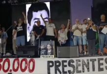 Acto contra Milei y Zdero en el cincuentenario del golpe militar