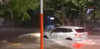 Un diluvio afectó a toda la provincia y sigue lloviendo