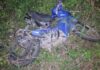 Motociclista murió atropellado por un BMW en la ruta 4