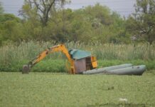 Barranqueras: avanza la limpieza de la laguna de Ucal pero es insuficiente